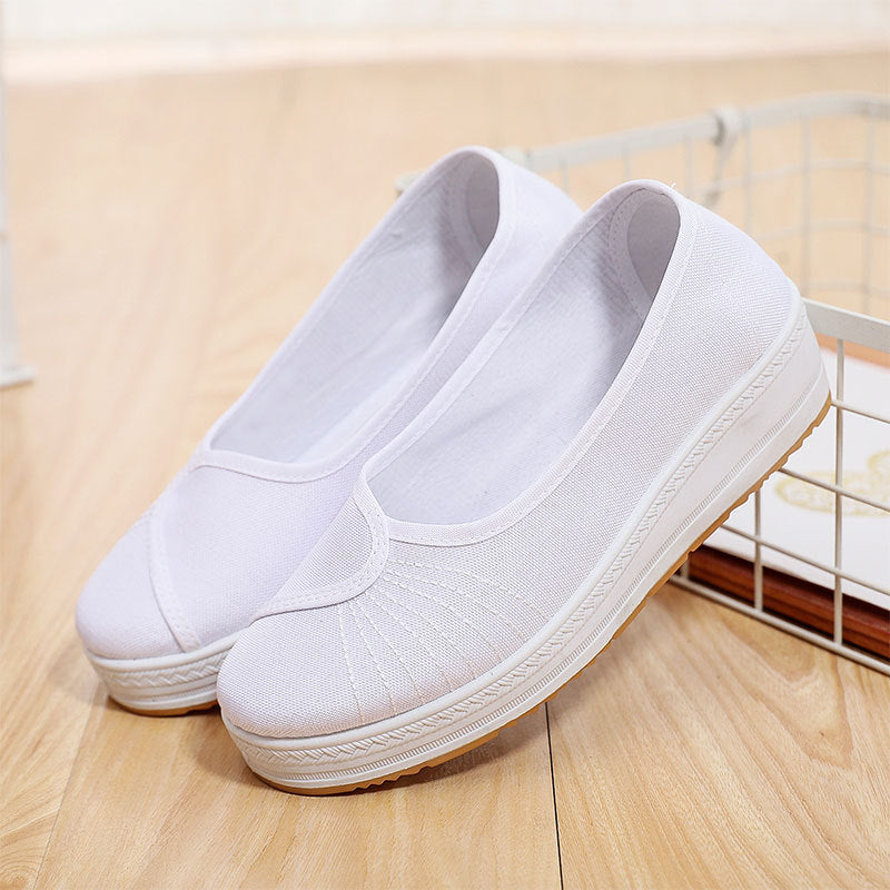 Women's White Chunky Sole Nurse Shoes