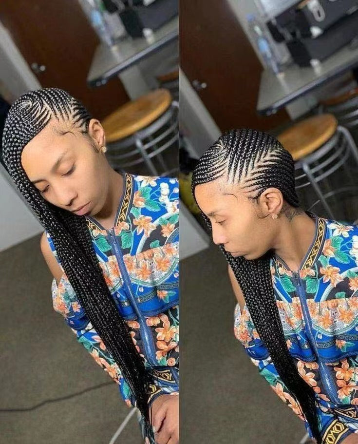 Long droit Dentelle chimique Perruque de fibre Dreadlocks Headgear