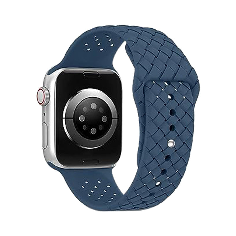 Bracelet de montre en silicone motif tissé