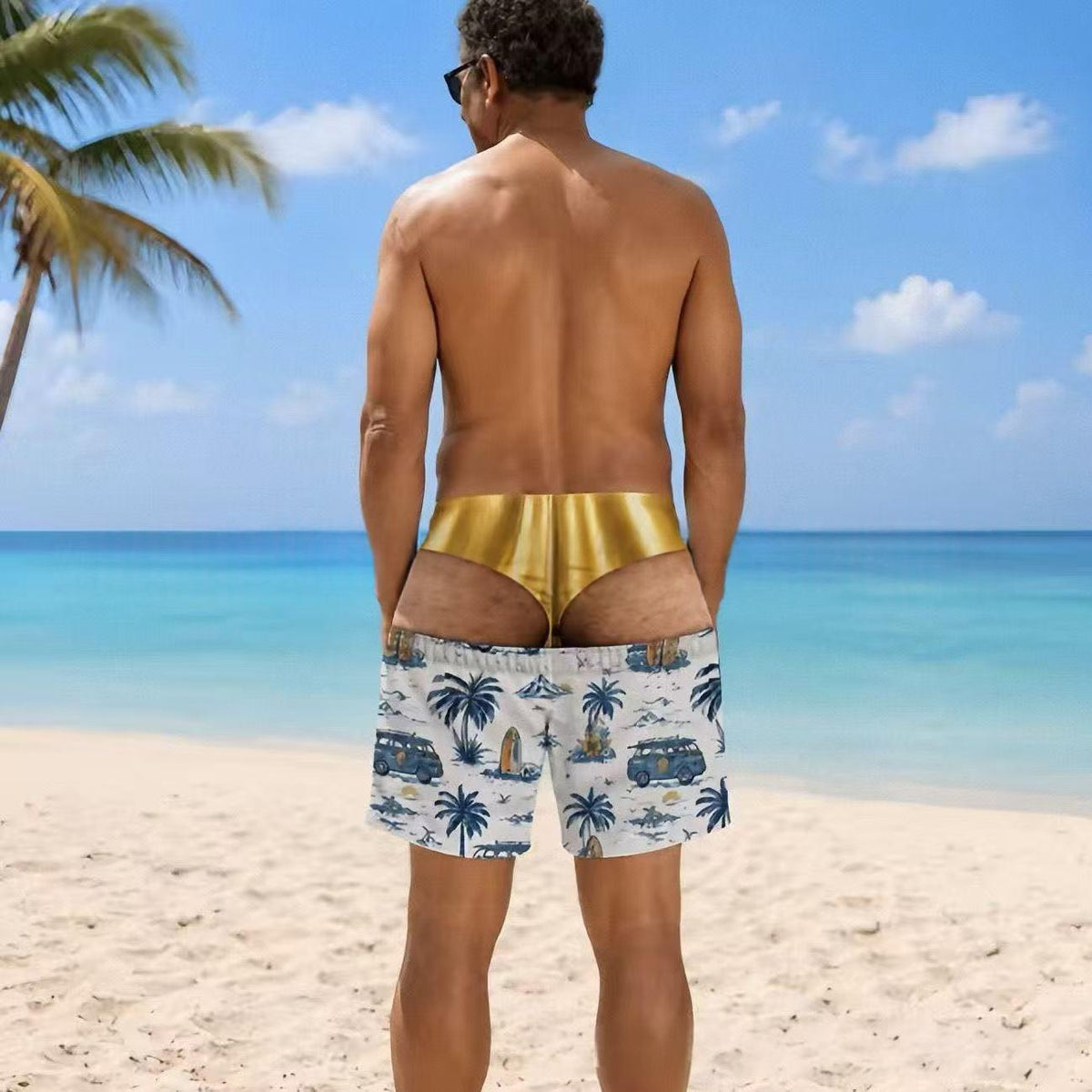 Sous-vêtements de plage pour hommes Bowknot