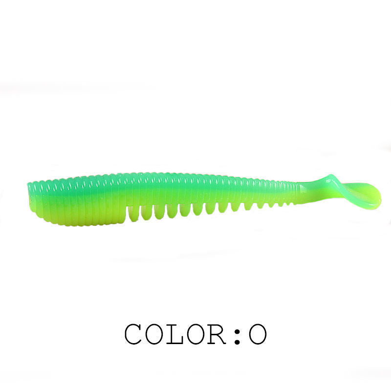 Lure d'eau douce Soft Bait T Tail Crochet de plomb