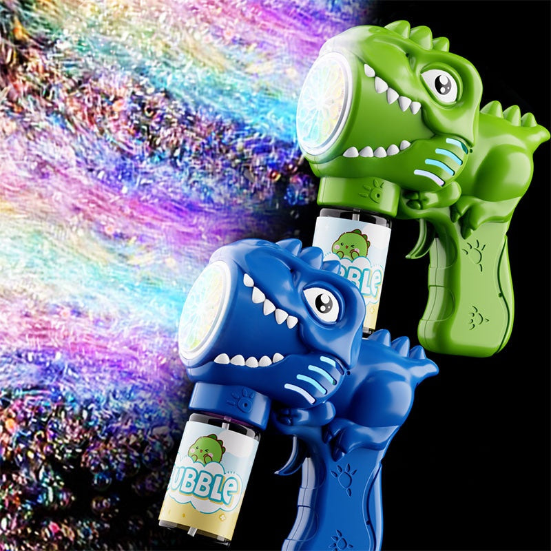 Influenceur-style Automatic Bubble Machine Handheld Dinosaur Bubble Gun pour enfants