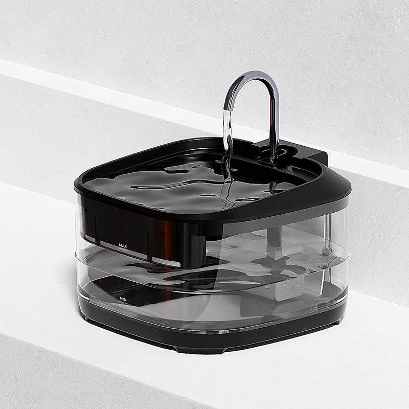 Grande capacité Entièrement transparent Automatique Circulant Fontaine d'eau filtrée pour animaux de compagnie