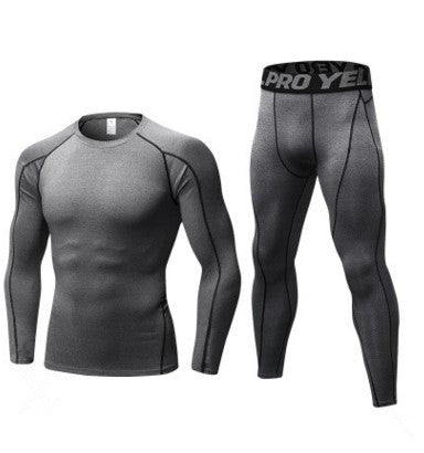 Entraînement de compression de course de forme pour hommes Tights manches longues pantalons de chemise Leggings S
