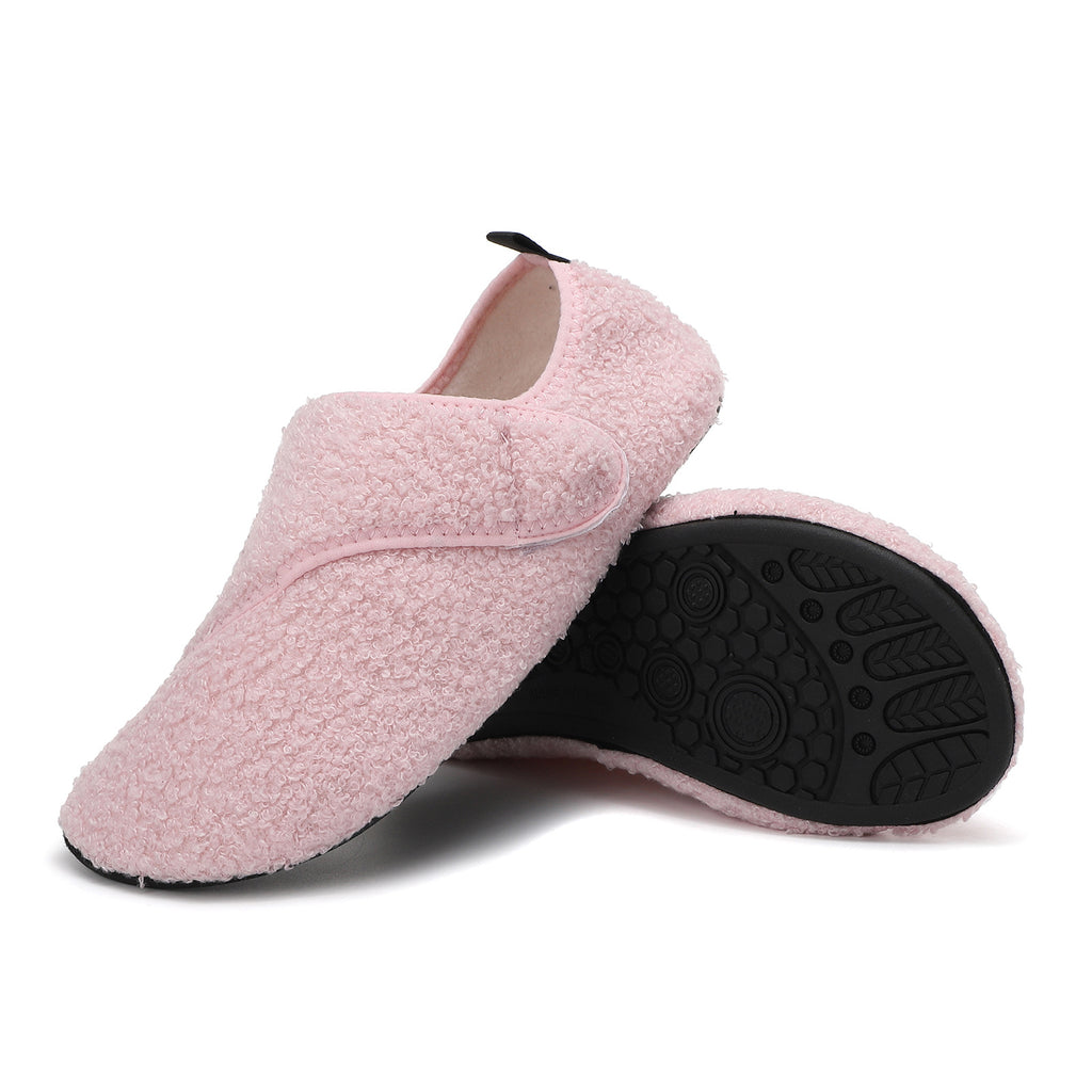 Automne Hiver Hommes et femmes Pantoufles en coton doublé de polaire