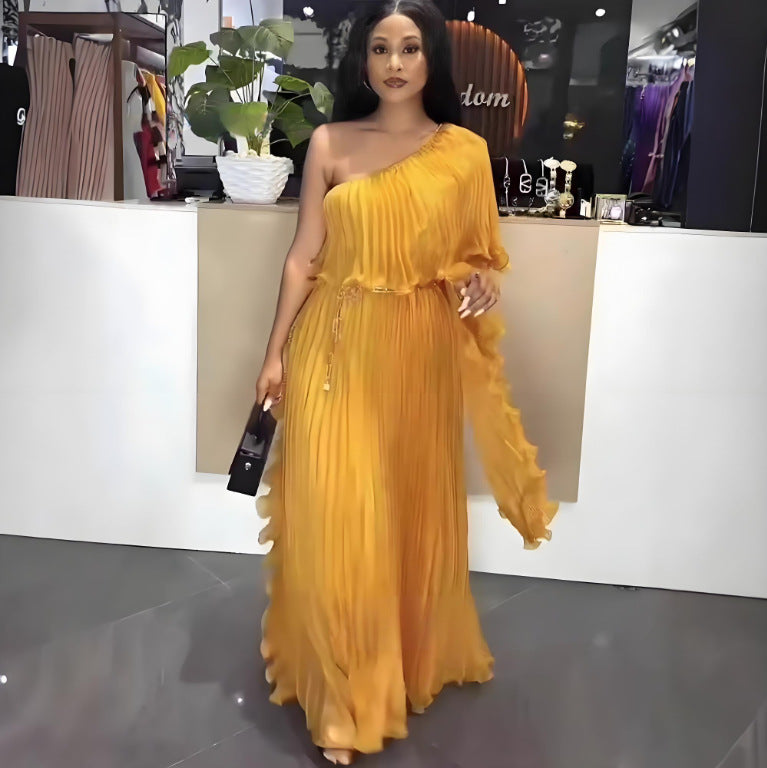 Robe de soirée élégante à une épaule mode
