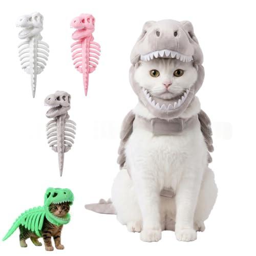 Dinosaure Skeleton Costume de chat Halloween Chat Hoodie