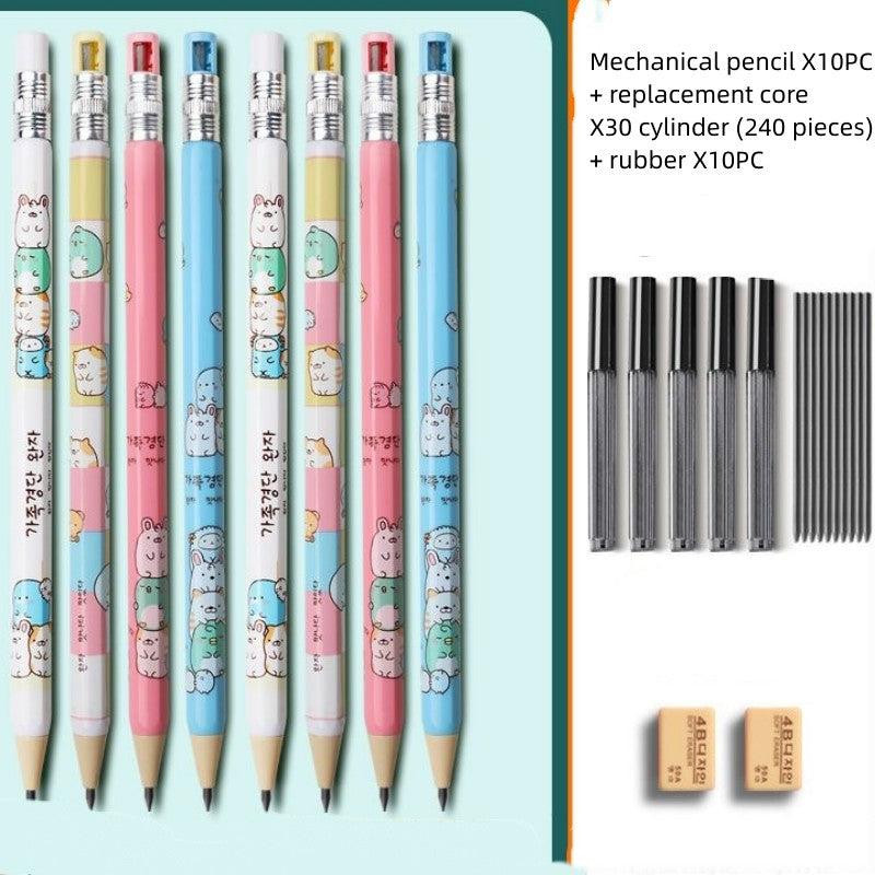 Crayon mécanique 2.0 pour enfants avec cœur épais remplaçable