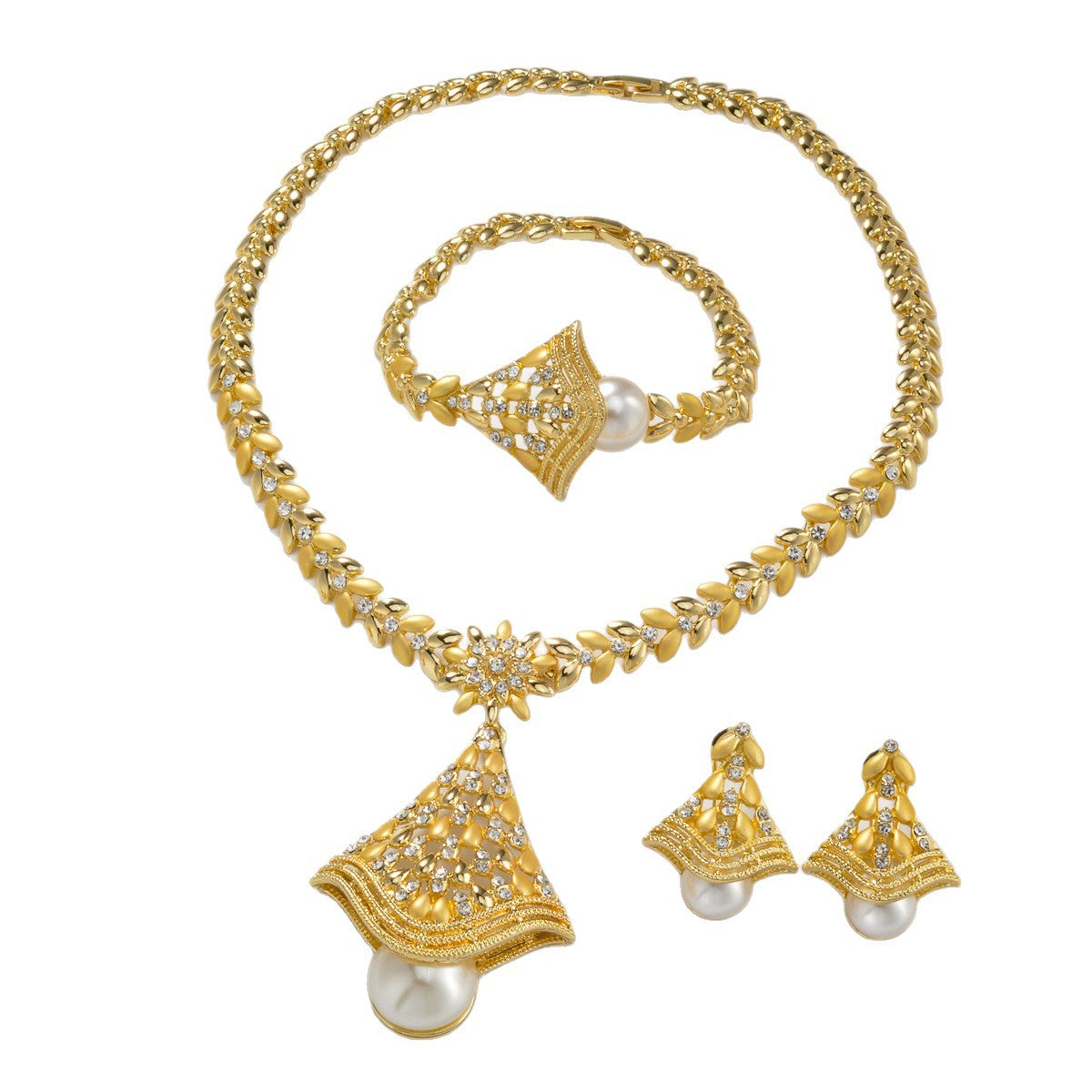 Collier de feuille dorée 18k pour bijoux