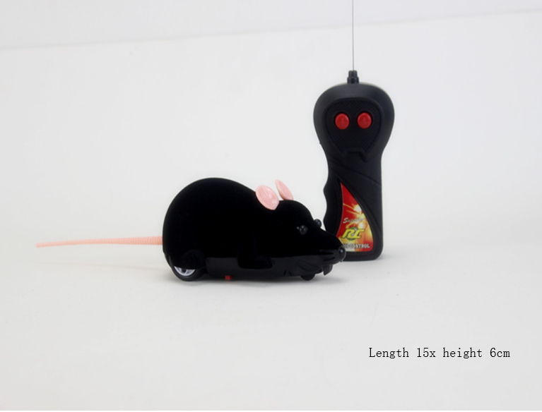 Floking électrique télécommande simulation drôle chat souris boîte de couleur emballage chat jouet pe