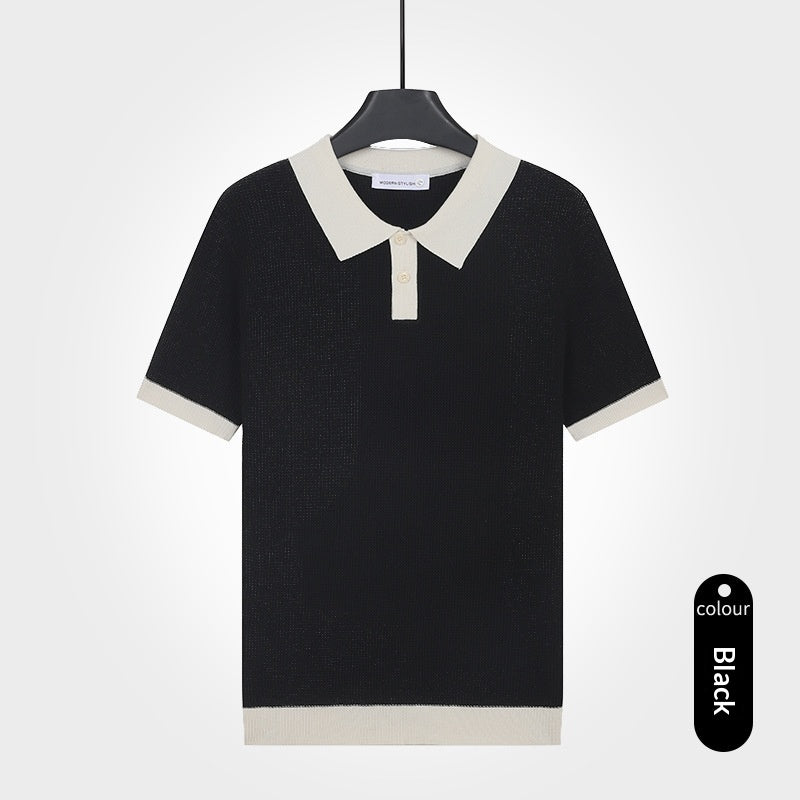 Polo manches courtes tricotée pour homme