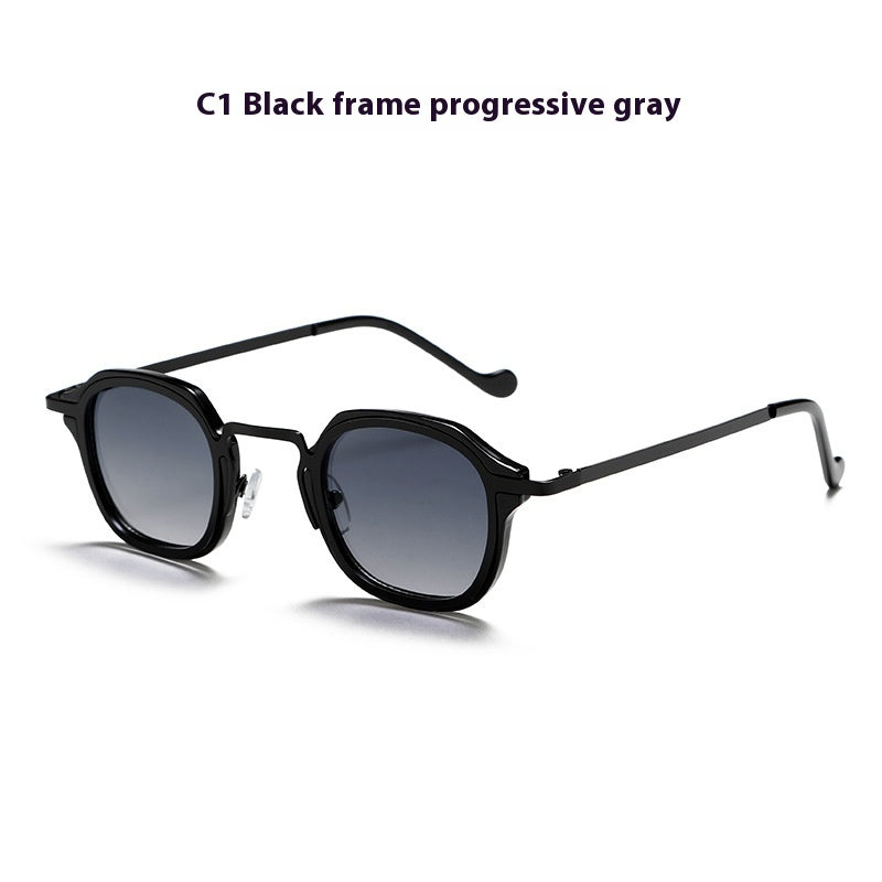 Square Metal PC Lunettes de soleil mixtes Hommes de haute qualité Artistic Punk Ins