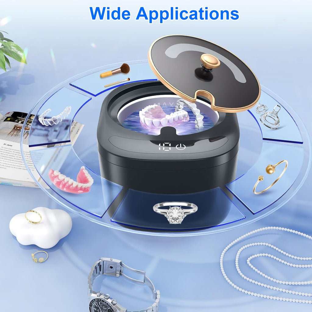 1Pc Ultrasonic Retainer Cleaner 45kHz Machine de nettoyage à ultrasons avec 3 modes 230ML Capac