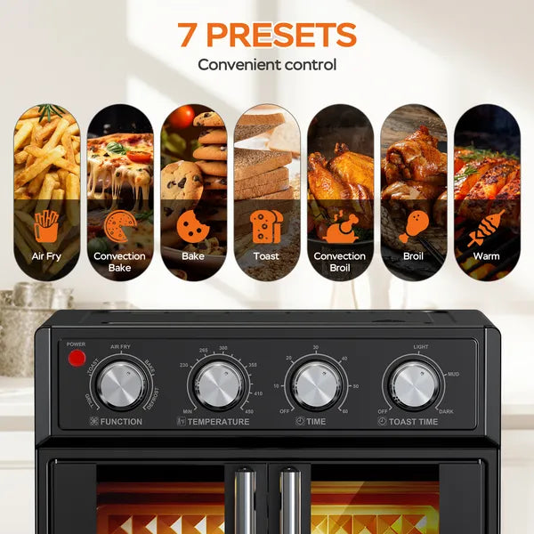 PlumChef 29.5 Quart Extra Large 6 tranches Air Fryer Convection Grille-pain Four