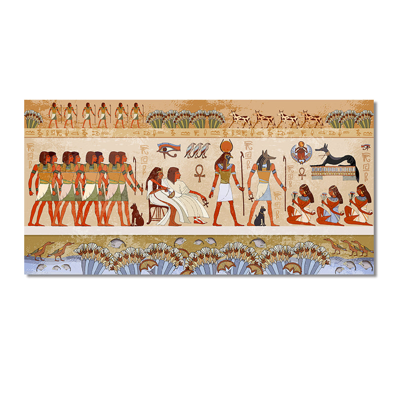 Vieux vieux rituels pharaoniques égyptiens imprimés sur toile