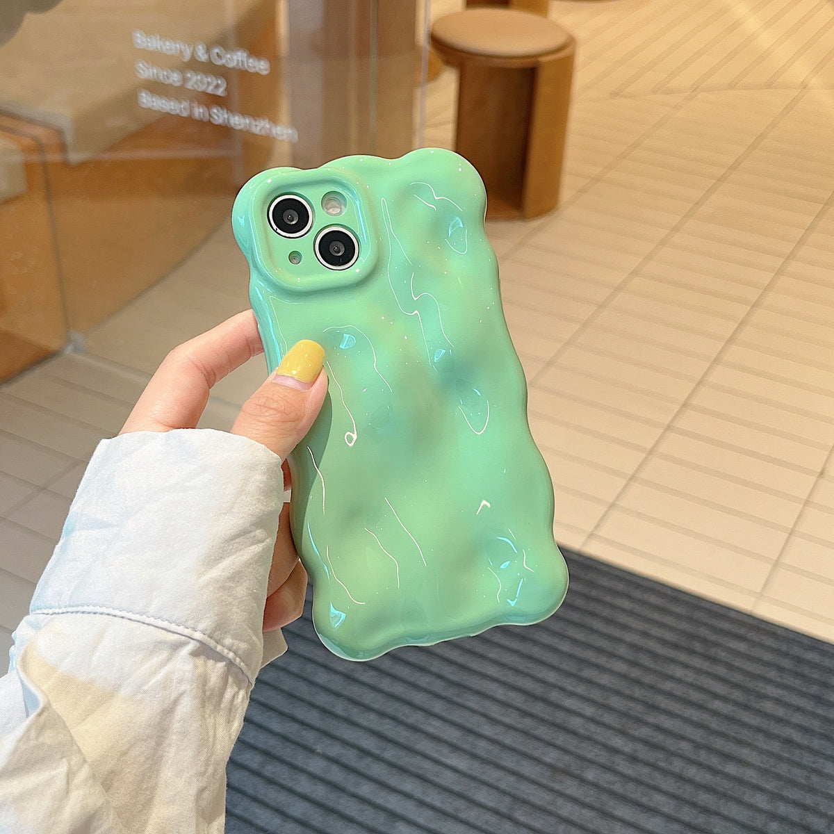 Irrégulier Meteorite Pattern Phone Case Couleur solide
