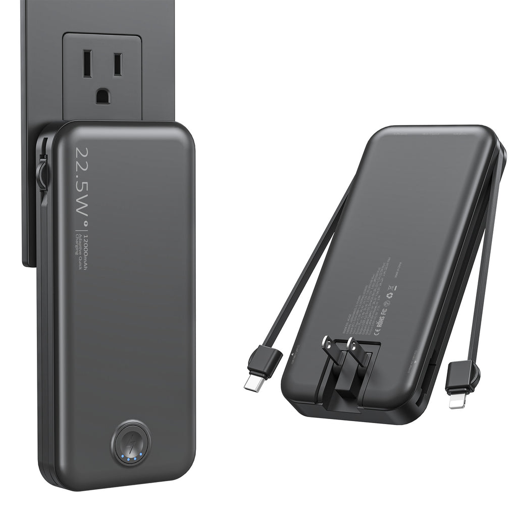 Banque de puissance rechargeable avec recharge rapide et câble