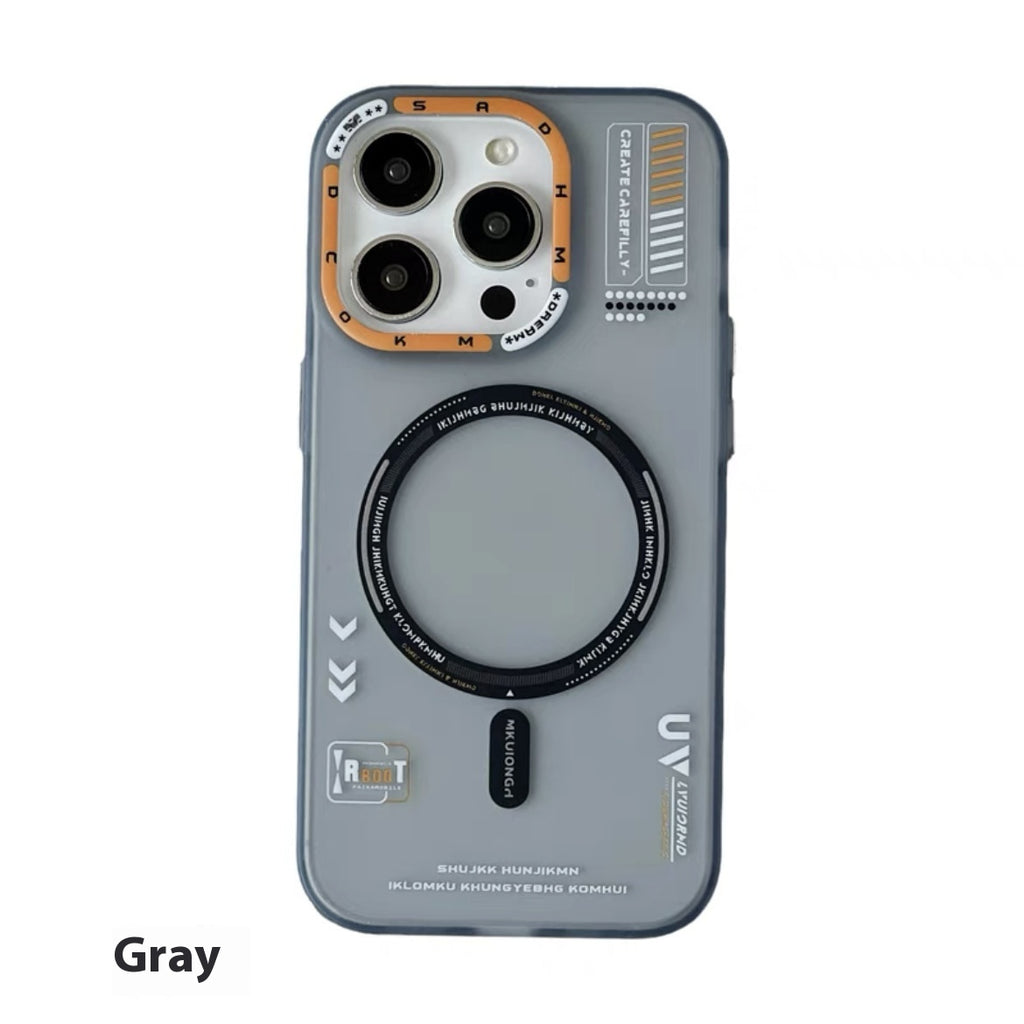 Cas simple de téléphone en silicone magnétique sensation de peau givrée