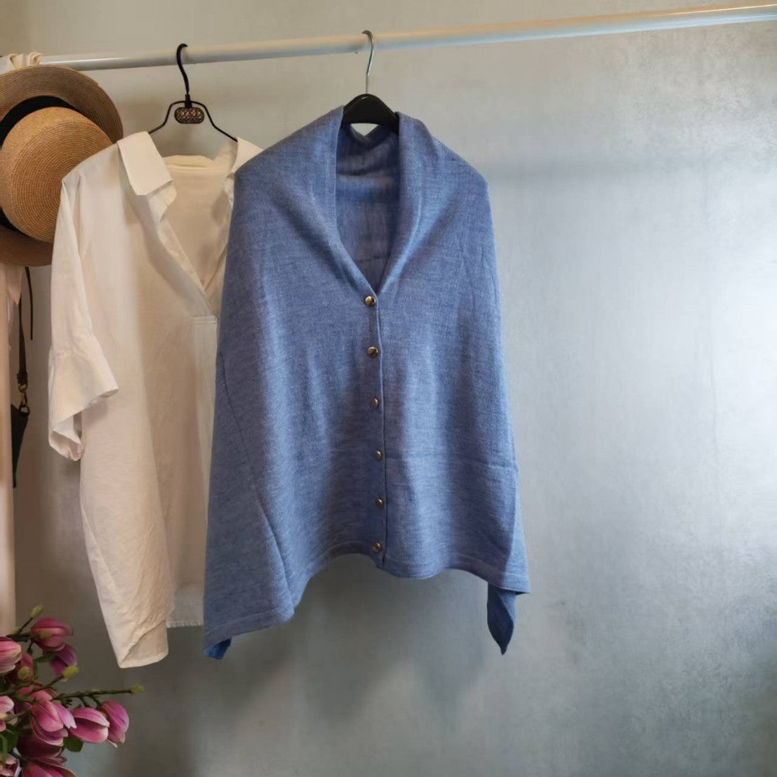 Châle polyvalent Slouchy Knit Vintage Femmes avec un toucher sophistiqué