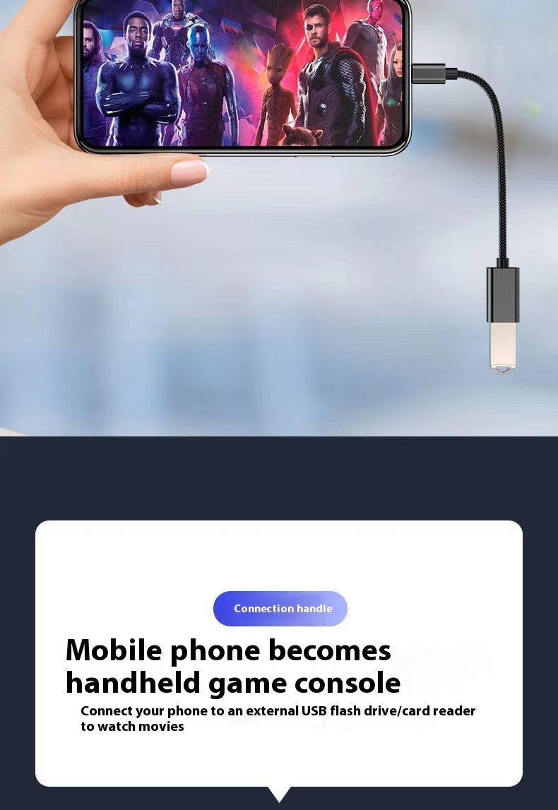 OTG USB Adaptateur Cable Phone Fast Charge Car Read USB Drive
