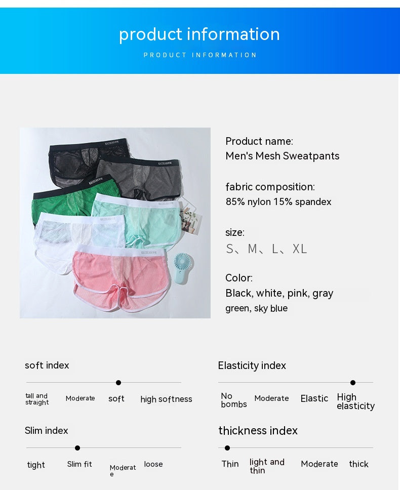 Pantalon de sport à faible taille en nylon pour hommes
