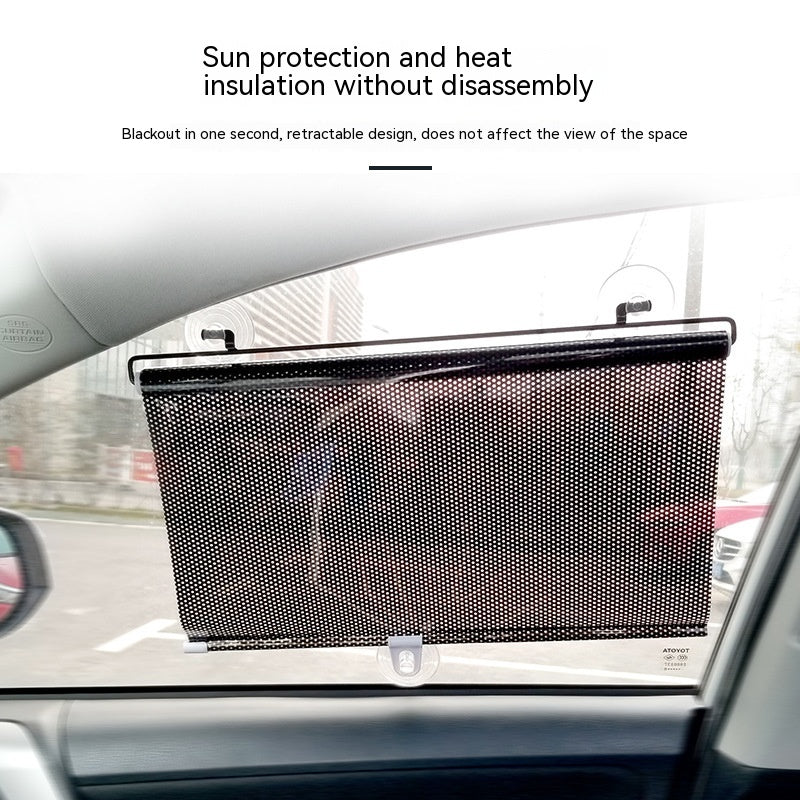 Car Automatique Winding Automatic Retractable Thermal Insulation Shutter Silver Laser Car Su