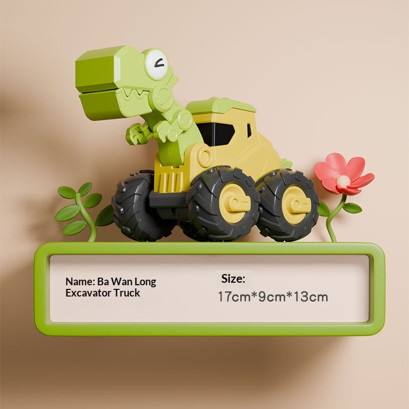Presse et jeu Dinosaur Véhicule d'ingénierie Jouet petit bus Petite voiture