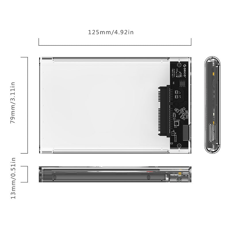 ORICO 2139U3 Cahier de 2,5" HDD Pièce jointe