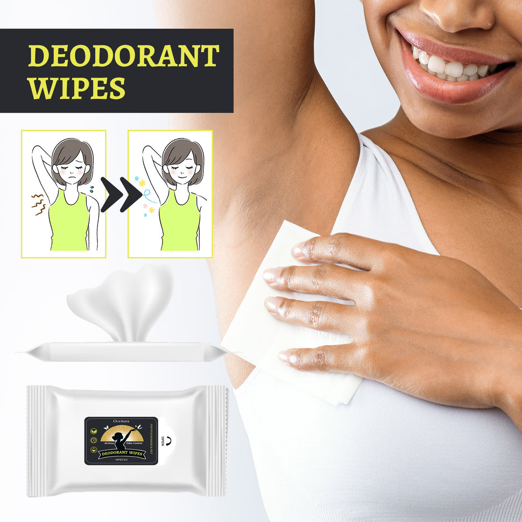 10 pièces1bag d'Odor désodorisant Wipes humides