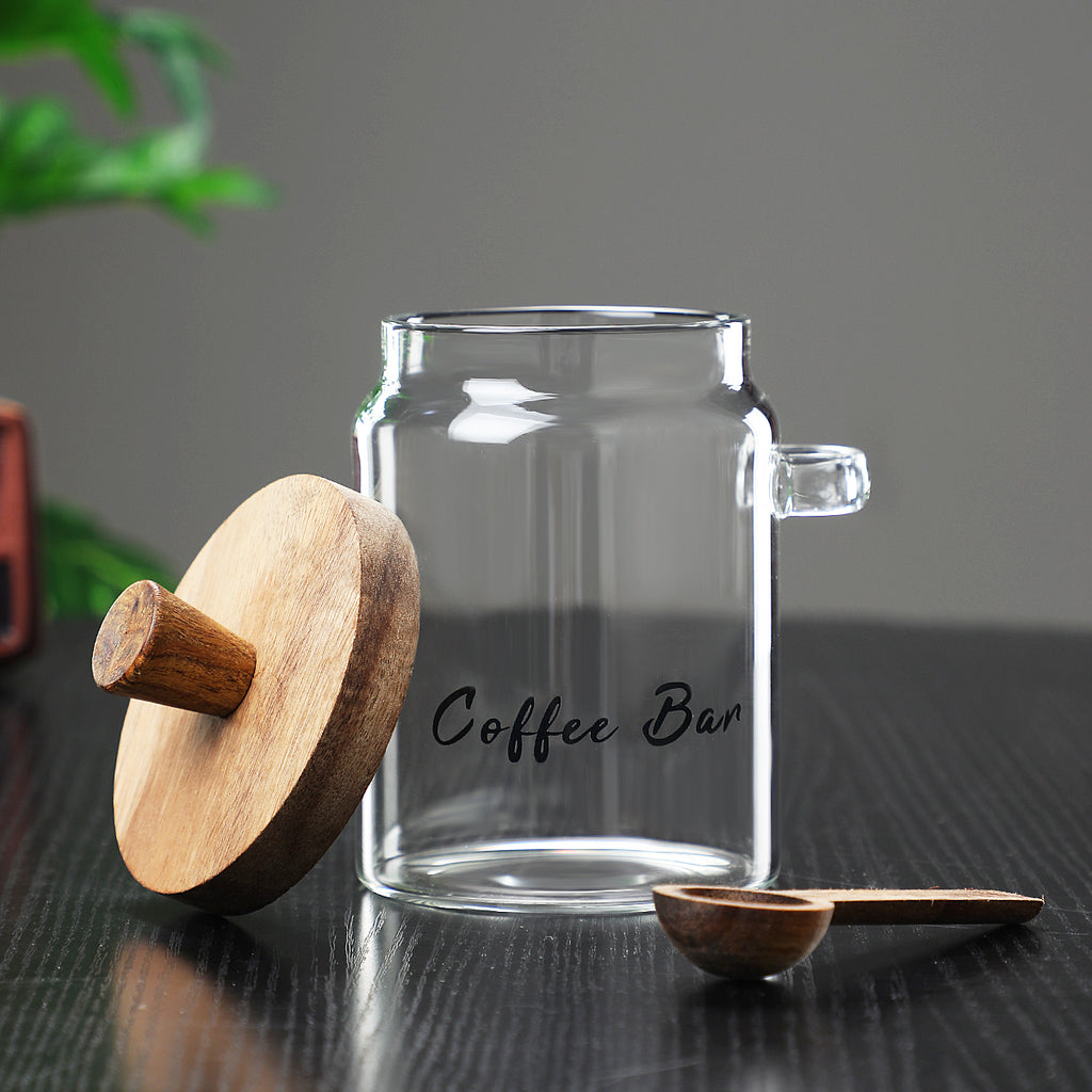 1 Pcs 18,5 Pots de café en verre OZ avec cuillères