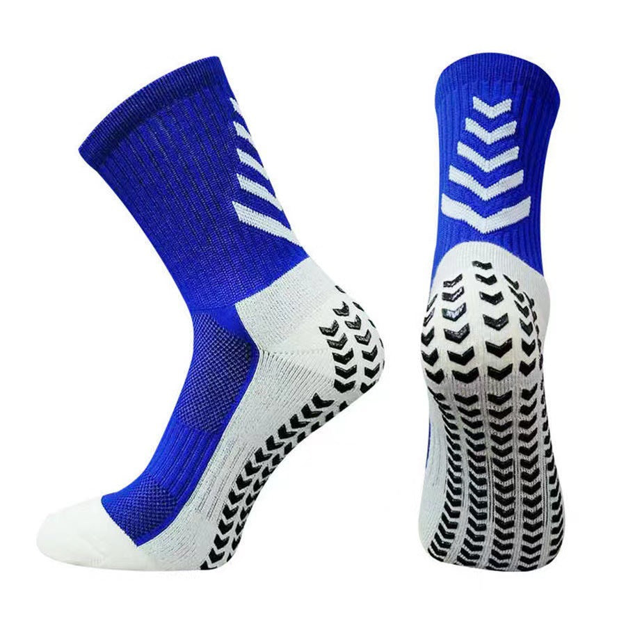 Chaussettes athlétiques mi-calf pour hommes pour course antidérapante Silicone épaissie