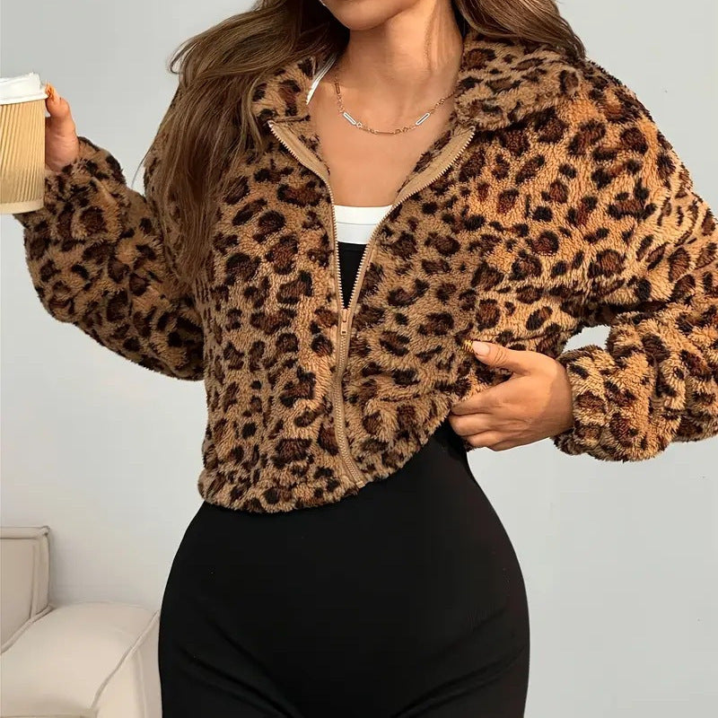 Manteau court en peluche pour femmes FallWinter