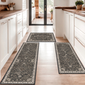 Kitchen Rug Sets of 3 Lavable Boho Kitchen Rugs and Runner Carpets Non Slip Kitchen Area