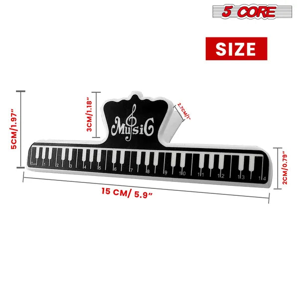 Clip noir partition de musique en plastique durable clips fixes