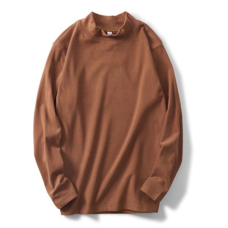 Sous-vêtements pour homme Demi-col tortue couleur unie T-shirt manches longues Vêtements d'automne