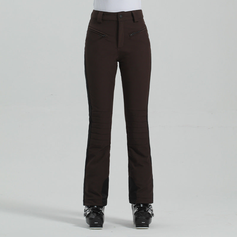 Pantalon de ski d'hiver simple et coupe-vent pour femmes