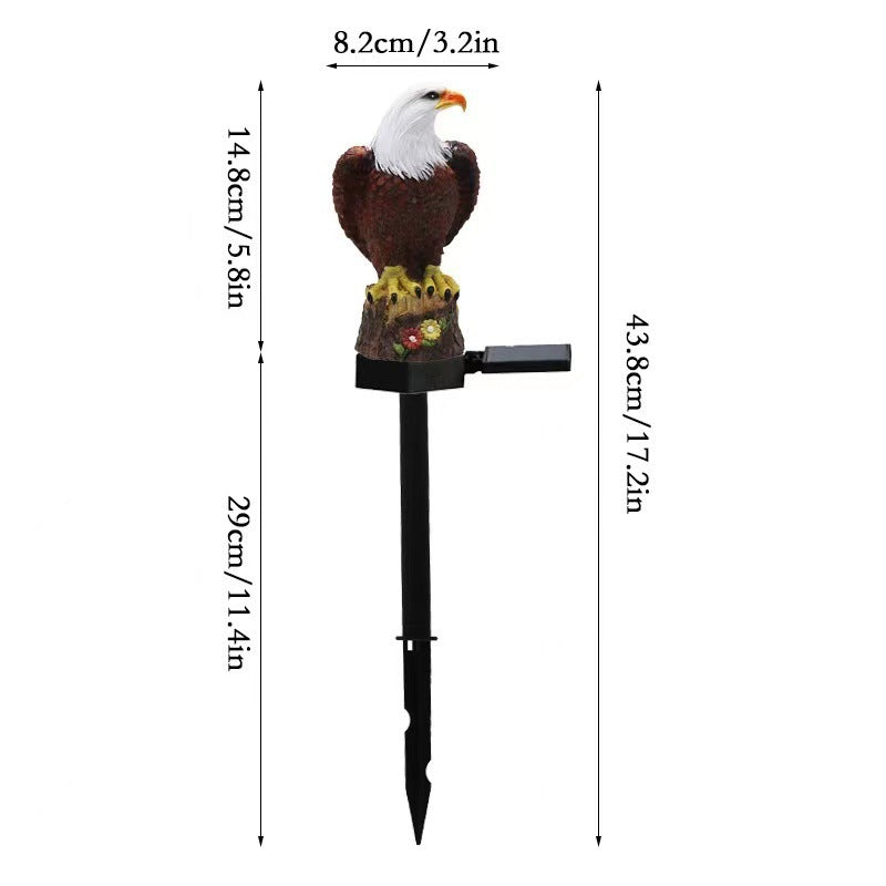 Solar résine Eagle pelouse lampe extérieure jardin Villa décoration lampe de paysage