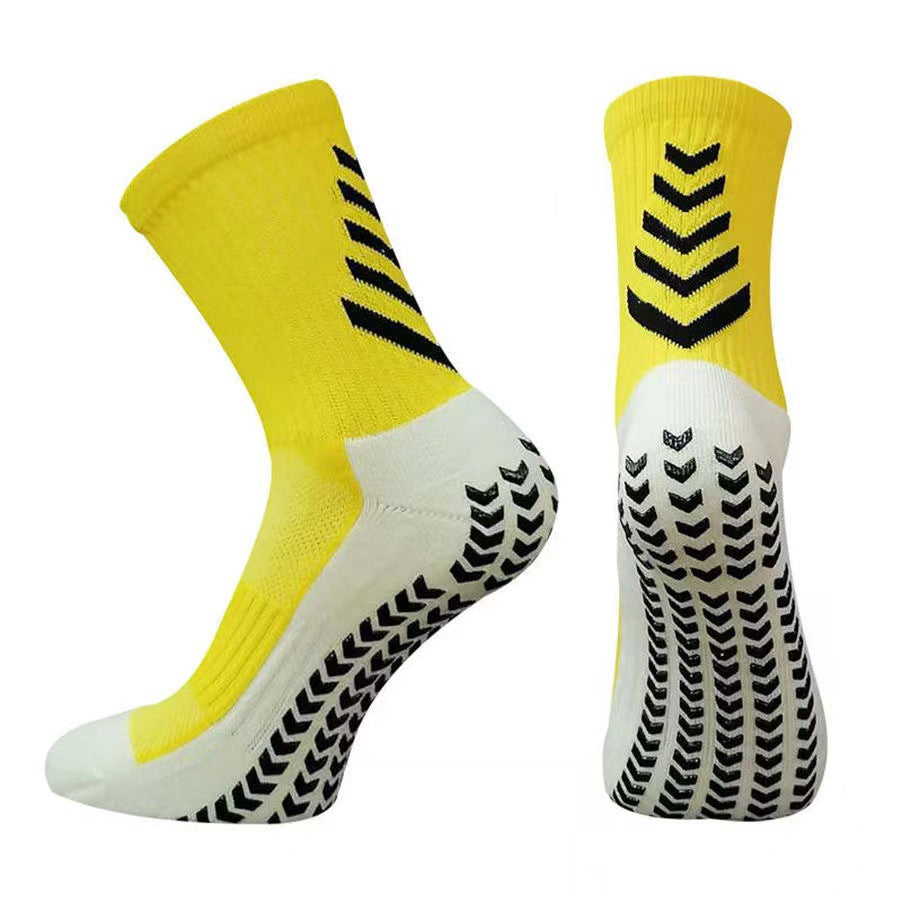 Chaussettes athlétiques mi-calf pour hommes pour course antidérapante Silicone épaissie
