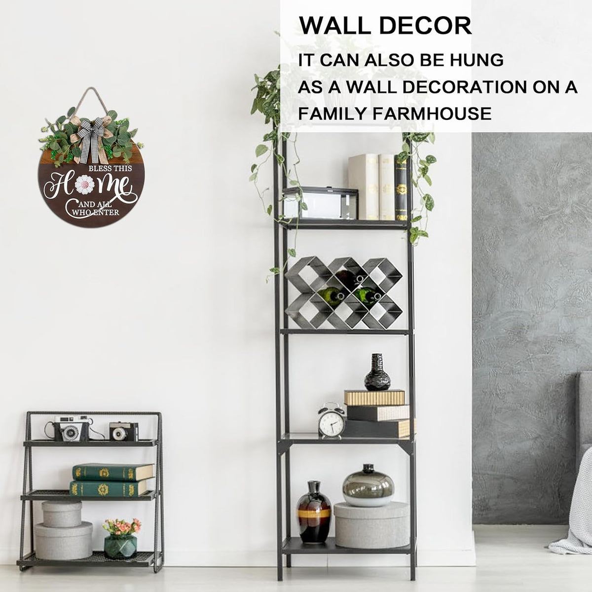 Panneau de bienvenue saisonnier interchangeable pour la porte avant
