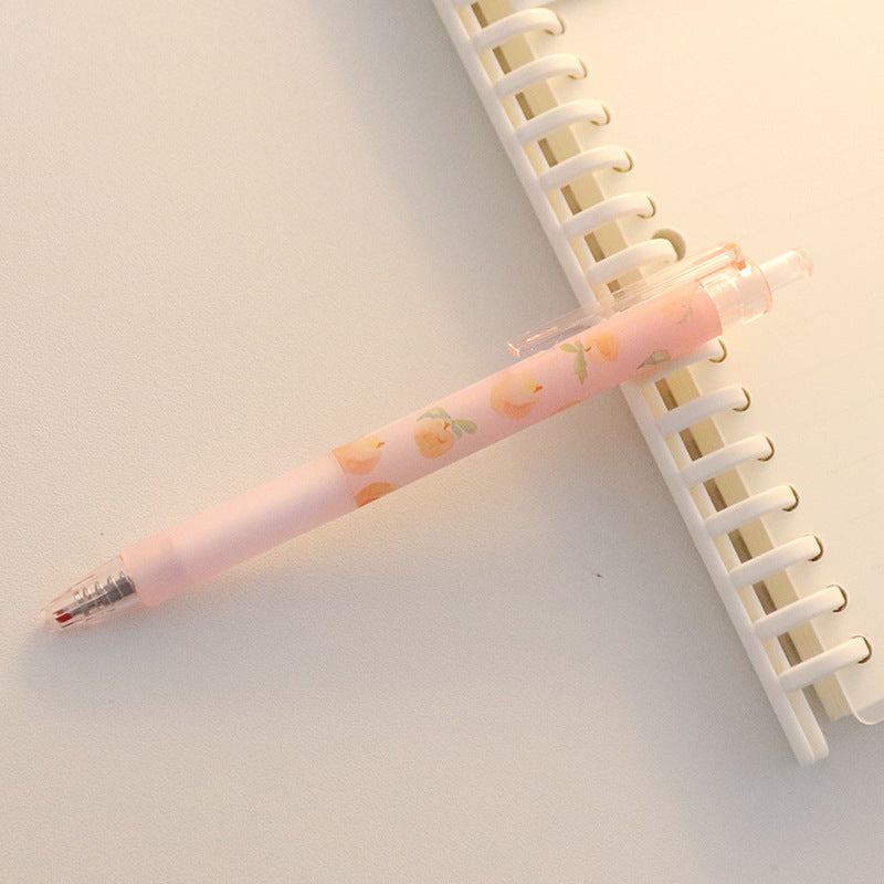 Cute Peach Press Gel Pen Coréen Papeterie Kawaii Gel Enk Rollerball Pens
