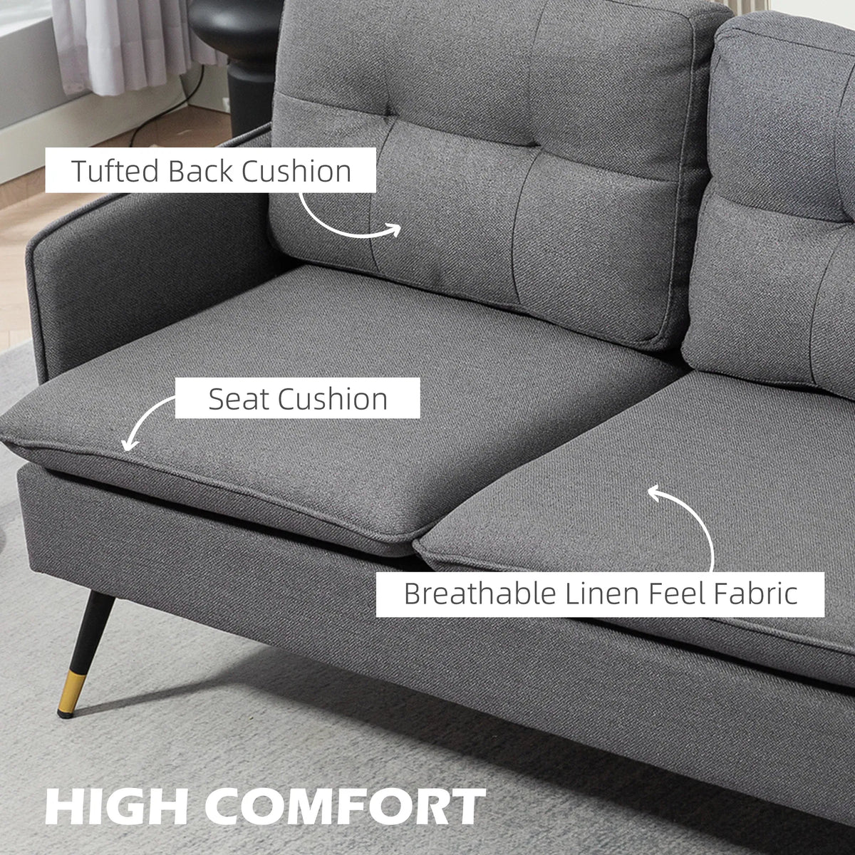 Chaise d'amour moderne 55"