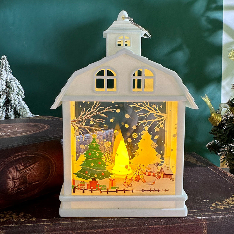 Décorations de Noël Rétro Satchel Night Light Ornements de Noël Arbre suspendu Vent