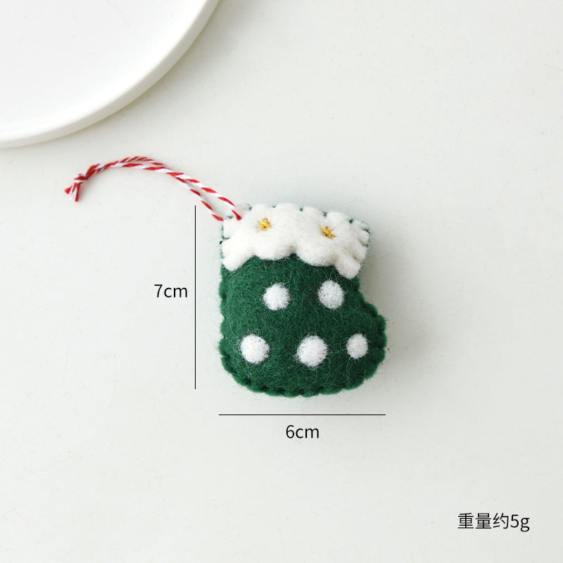 Felt Christmas Stocking Gants Sac Cadeau Ornement suspendu
