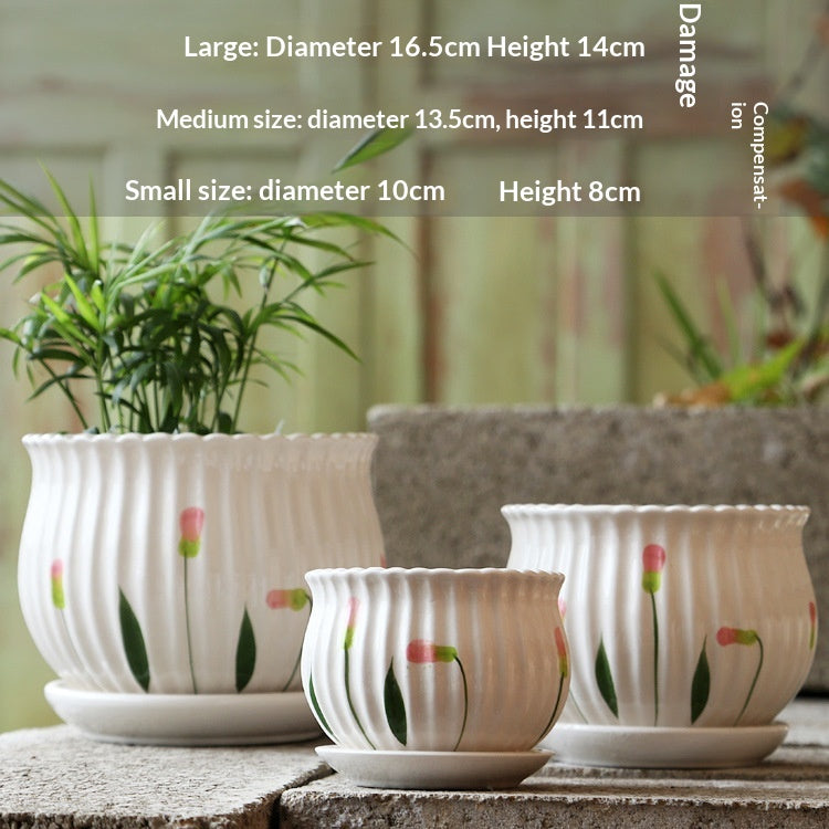Grand pot de fleurs intérieure personnalisée avec TrayMinimalist DesignParfait pour les suceurs