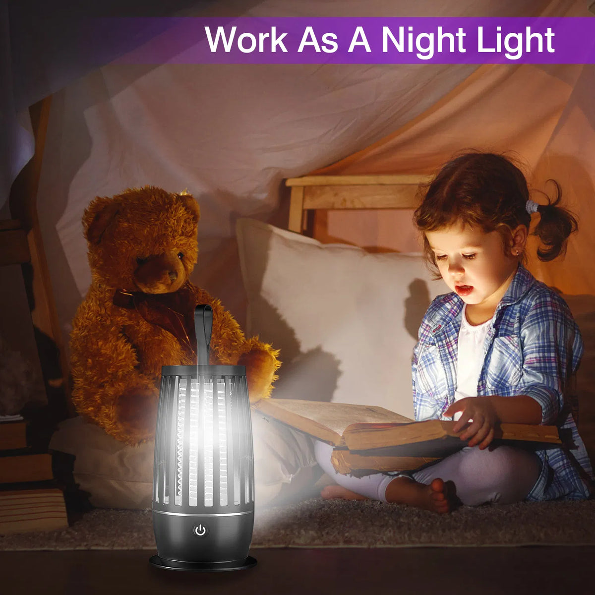 Lampe de tueur de Mosquito rechargeable Bug Zapper avec la lumière de nuit