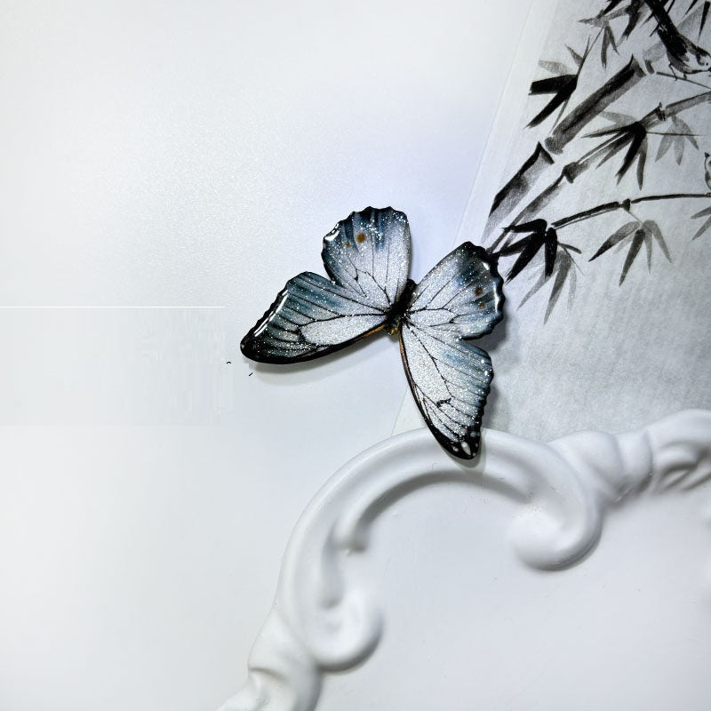 Minimalist encre lavage style papillon cheveux clip