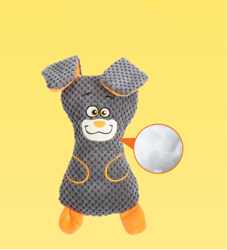 Jouets en peluche de chien Squeak mignons formes animales Grin de dents et de dents propres Pla interactif