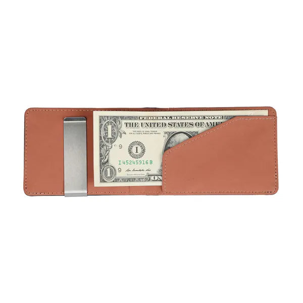 Unisex PU portefeuille en cuir RFID bloquer slim bifold titulaire de carte de crédit avec argent Clip