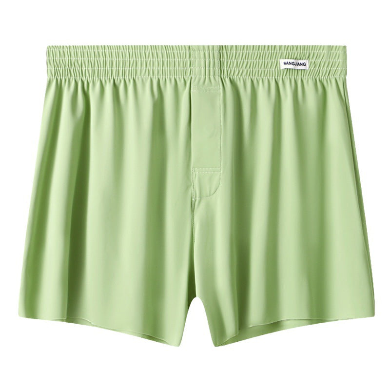 Sous-vêtements en soie de glace pour hommes Plus Taille Loose Boxer