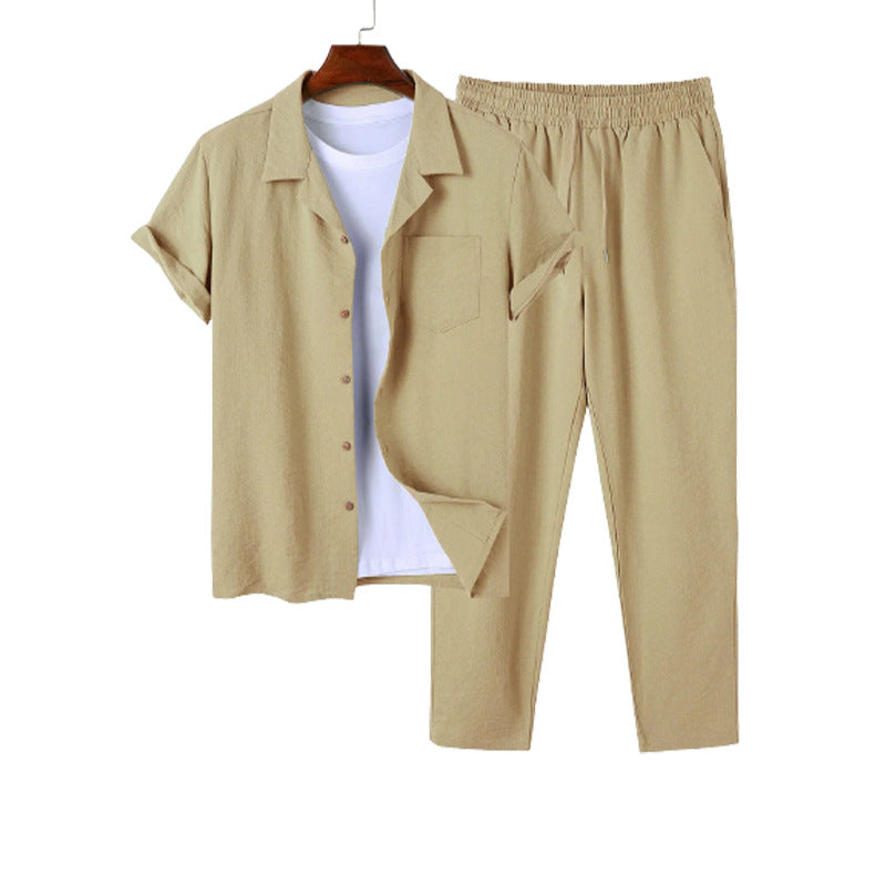 Cotton numérique pour hommes et chemise en lin